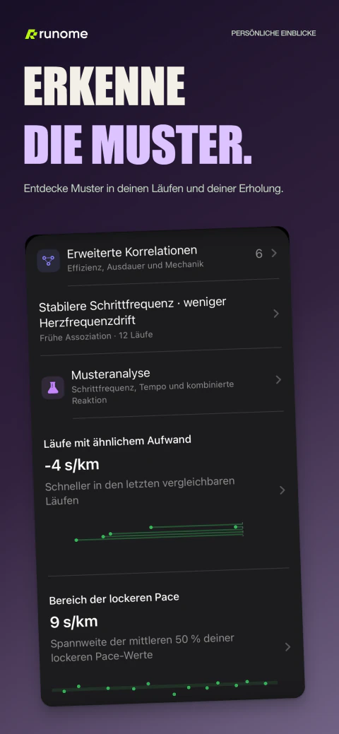 Analyse von Laufmustern in Runome
